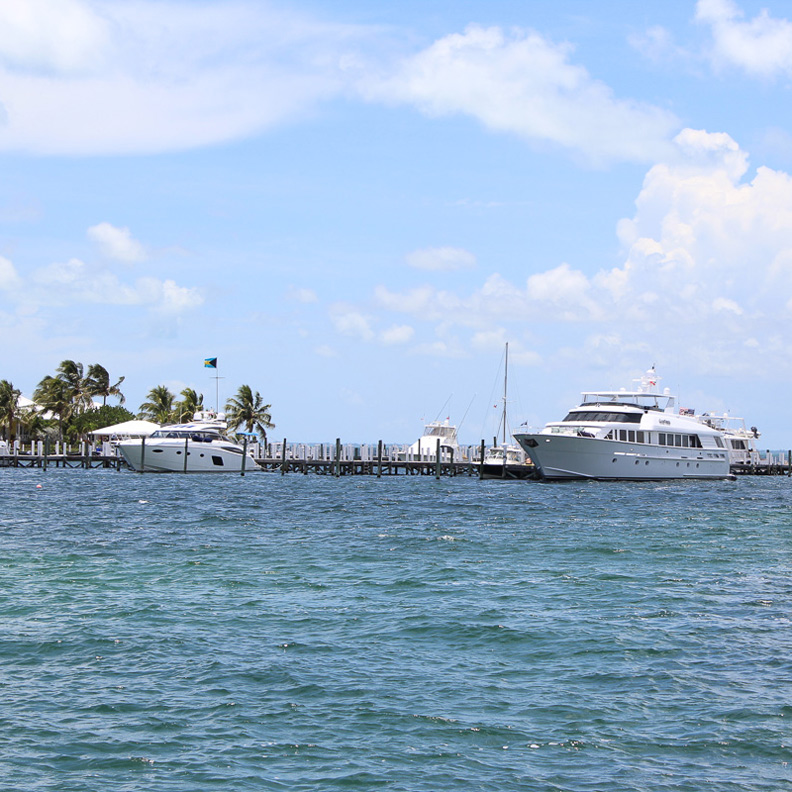 Large Yacht at the Marina
