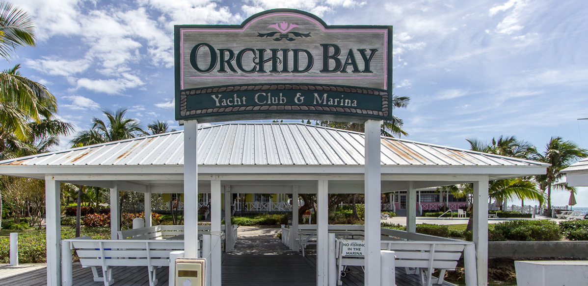The Entrance from the dock to Orchid Bay Marina 