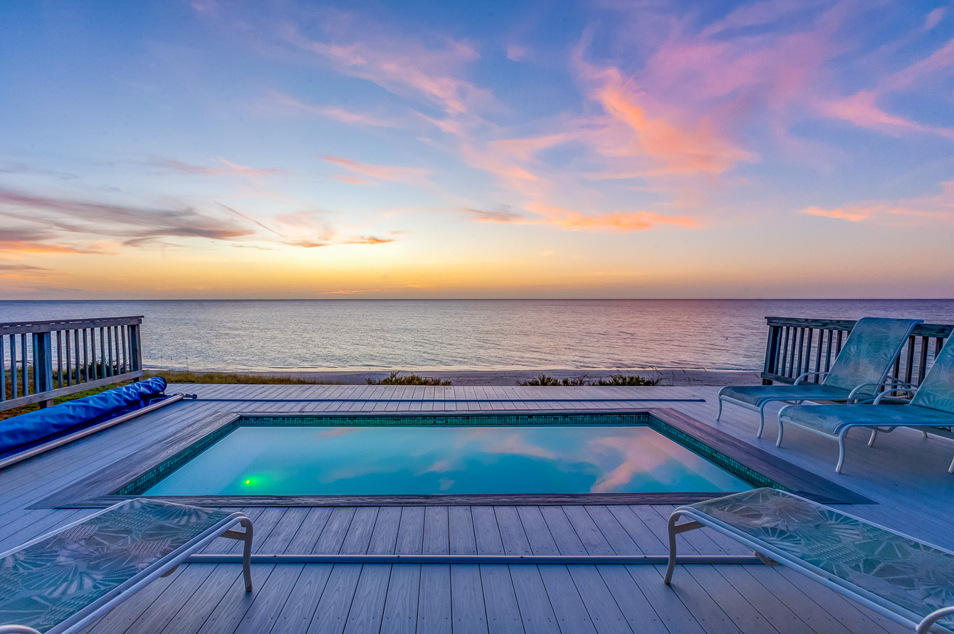 View from the deck of The Family Beach House on San Salvador