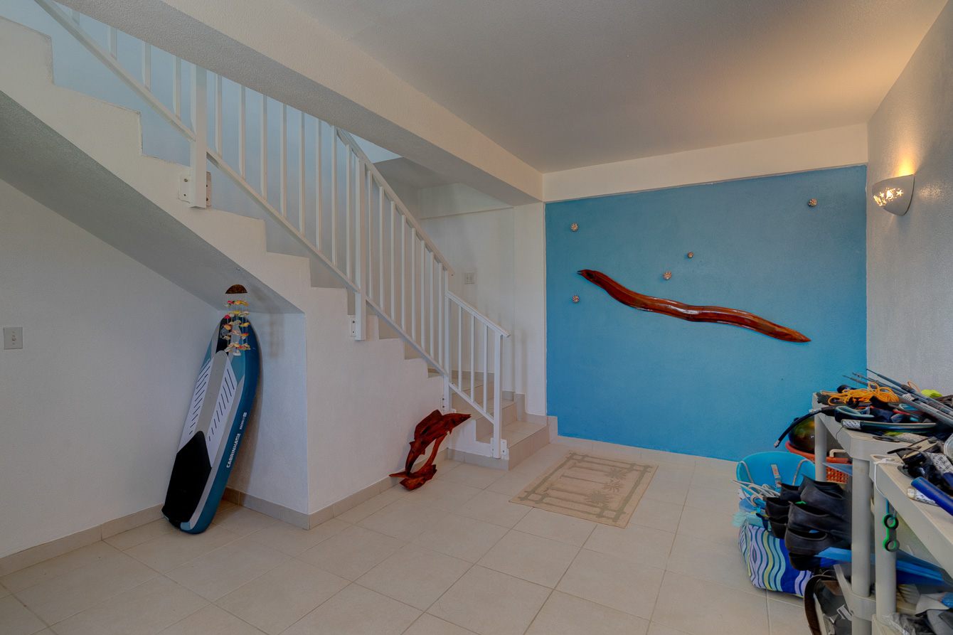 The entrance hall at The Family Beach House on San Salvador