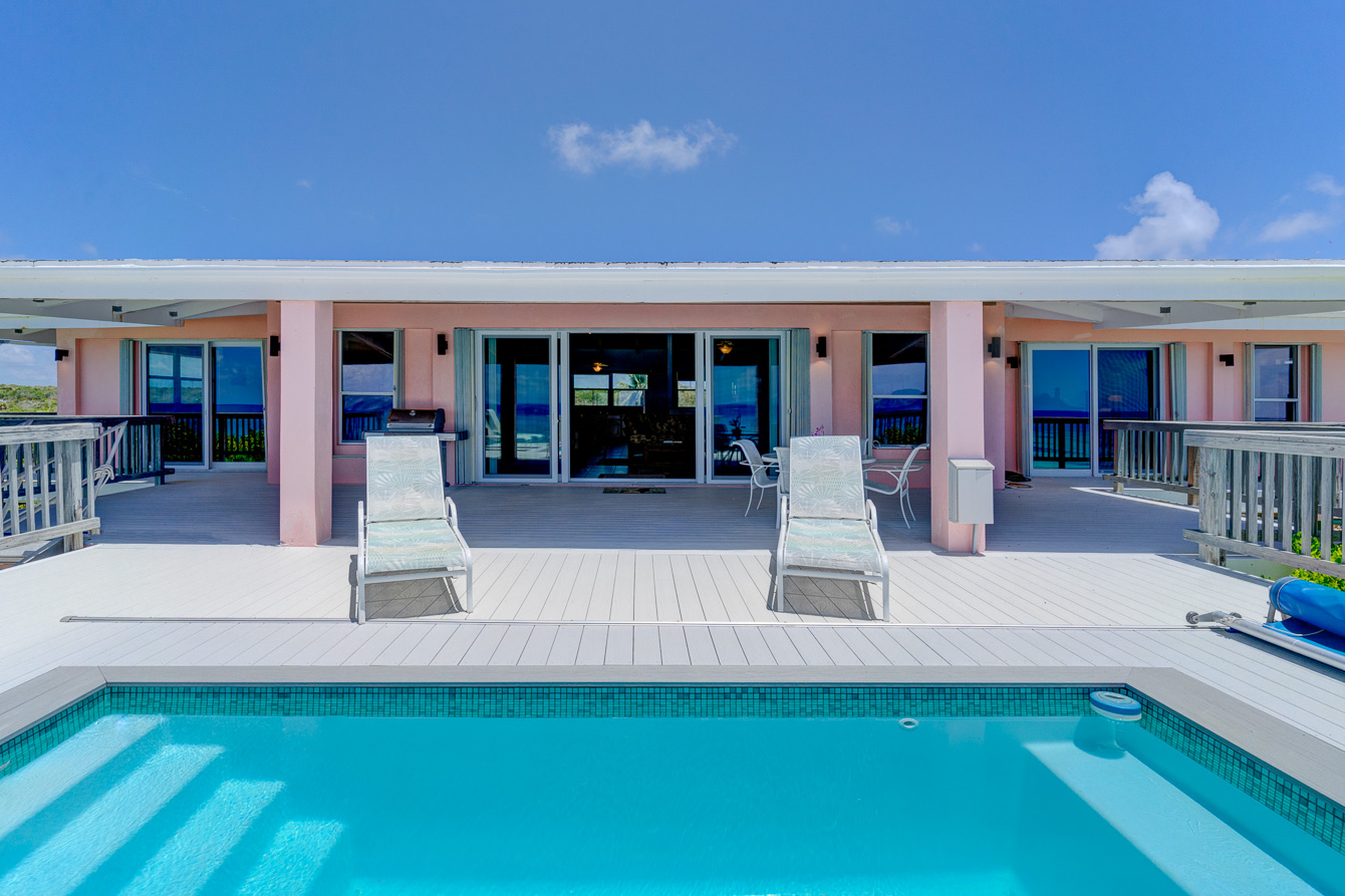 The pool at The Family Beach House on San Salvador