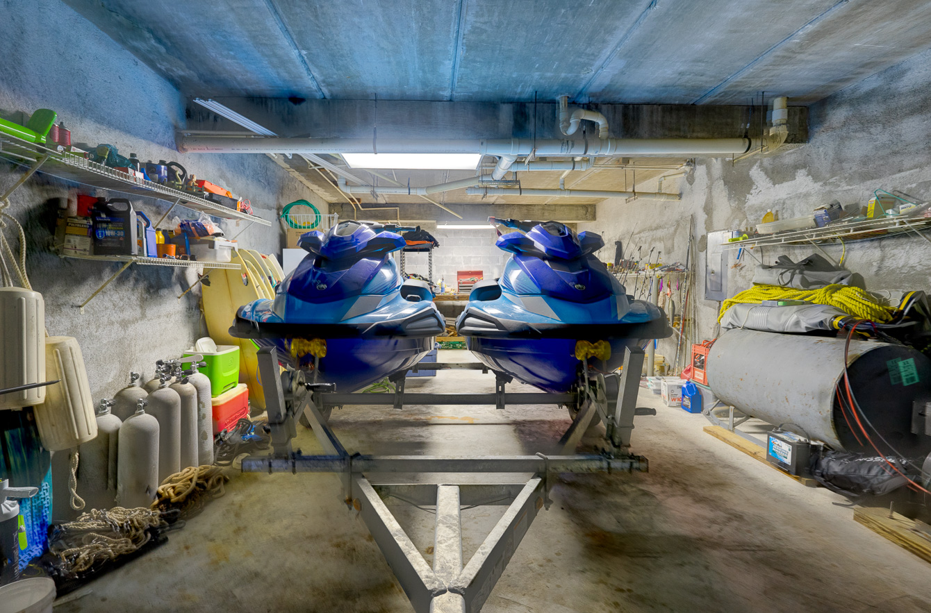 The garage at The Family Beach House on San Salvador