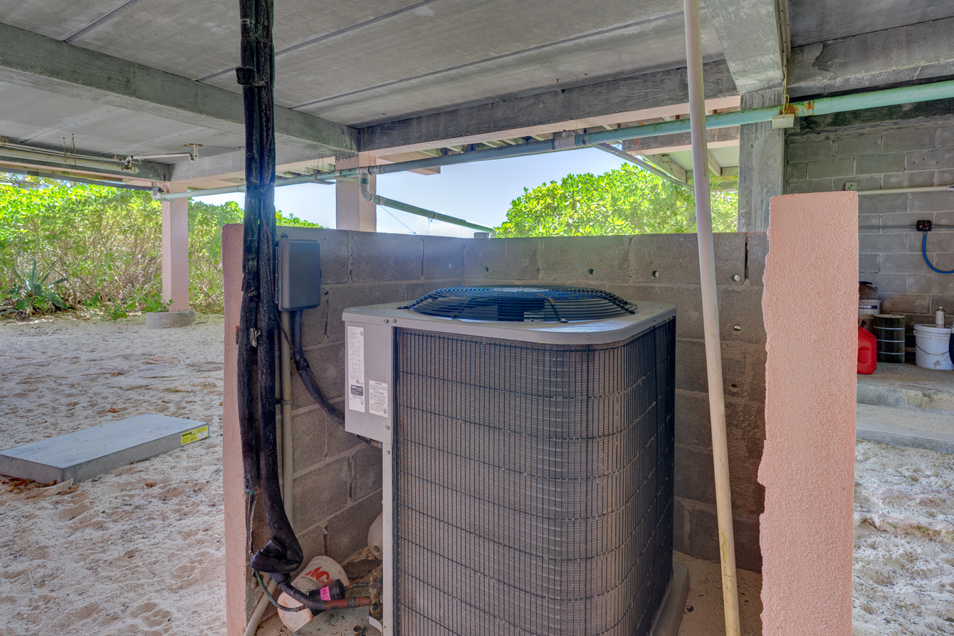 The Central Air unit at The Family Beach House on San Salvador