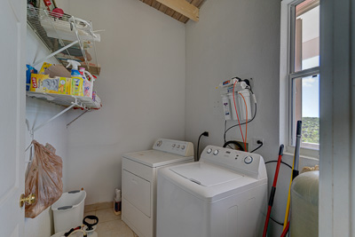 The laundry room at The Family Beach House on San Salvador 