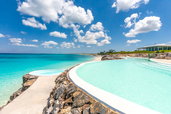 Two of the pools at The Bohemian