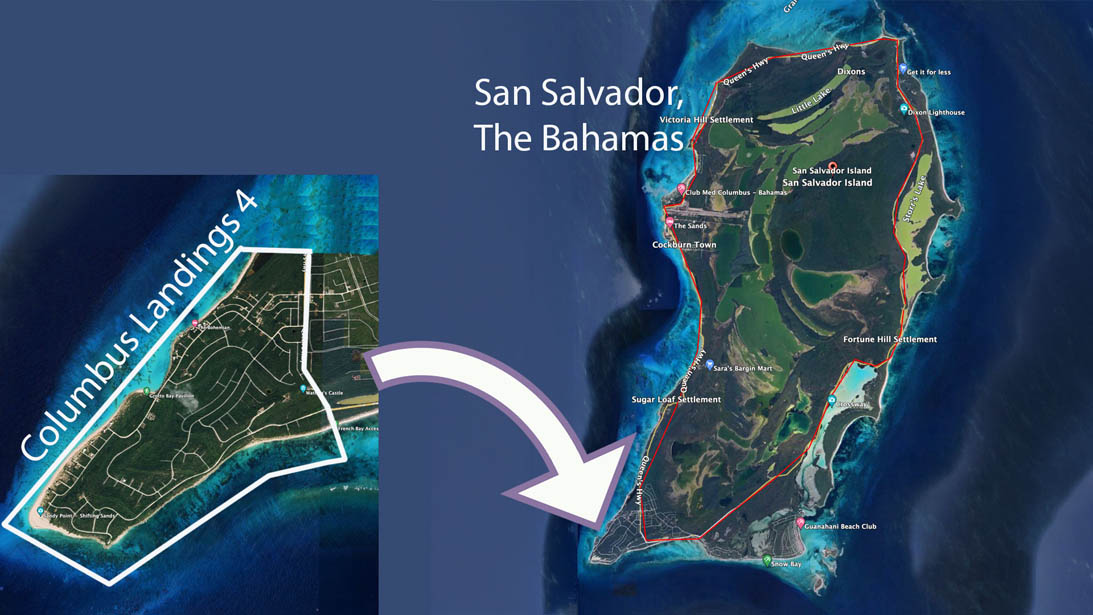 Map of Section 4 on Columbus Landings, San Salvador Bahamas