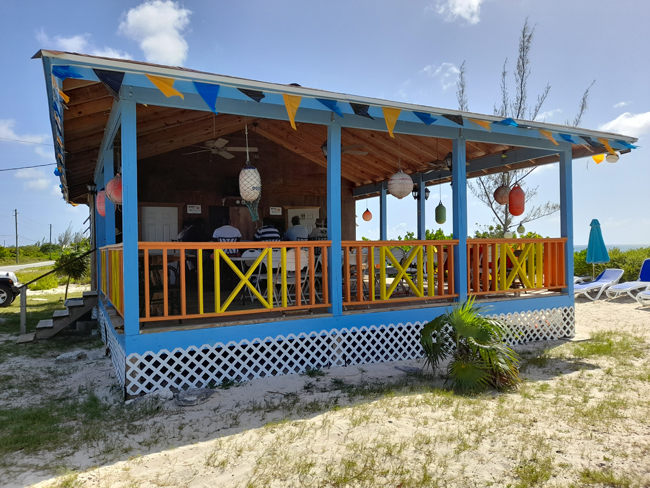 Van's Bar on the Beach in Long Bay, San Salvador